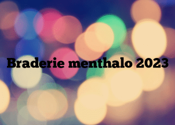 Braderie menthalo 2023