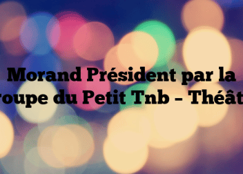 Morand Président par la Troupe du Petit Tnb – Théâtre